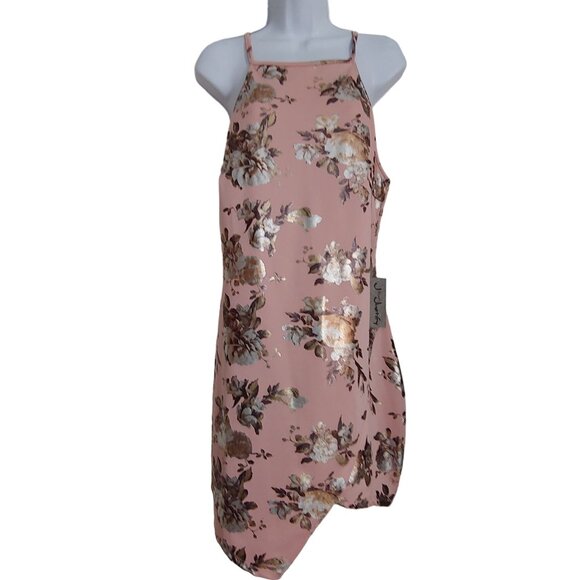 J for Justify Dresses & Skirts - J. For Justify Pink Metallic Floral Sleeveless Summer Dress XL